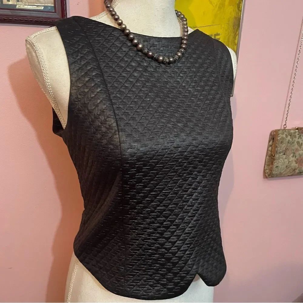 NIC + ZOE SPECIAL EDITION Black Onyx Textured Quilted Top